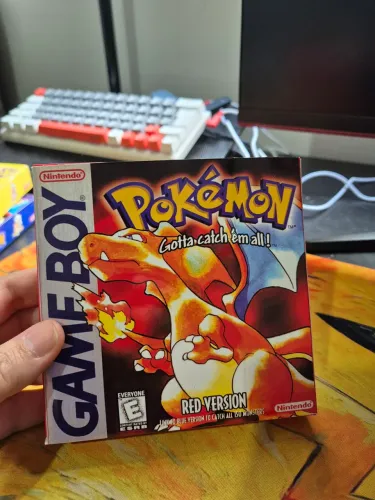 Jogo Pokémon Red Reprô Game Boy Caixa Manual E Jogo Físico