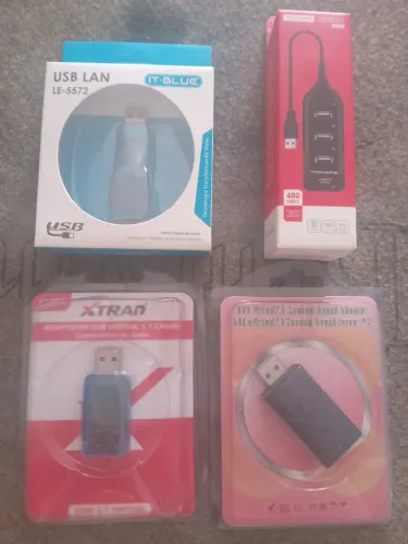 Placa de áudio ou placa de rede usb