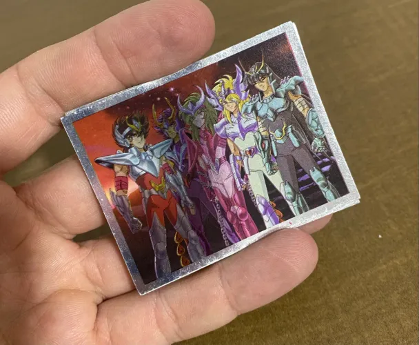 Kit 6 Figurinhas CDZ Cromadas Armaduras Divinas (Seiya, Shiryu, Hyoga, Shun, Ikki + Grupo)