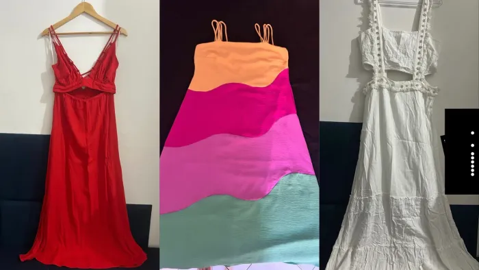 Três vestidos G por 200,00 