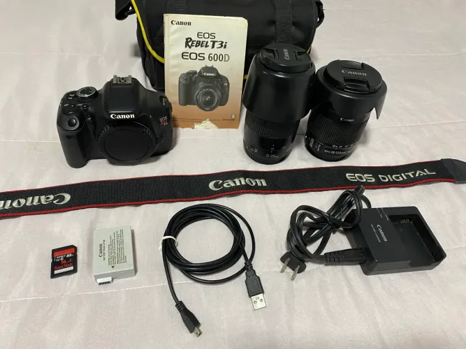 Canon T3i (600D) + 2 Lentes - Kit Completo