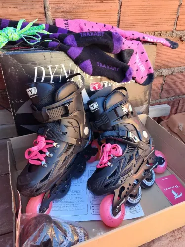VENDO PATINS TRAXART NOVO LEIA DESCRIÇÃO COMPLETA