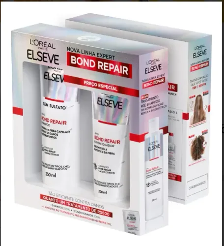 Kit Reparação Molecular com Ácido Cítrico para Cabelos Danificados Reconstrói Ligações Dev