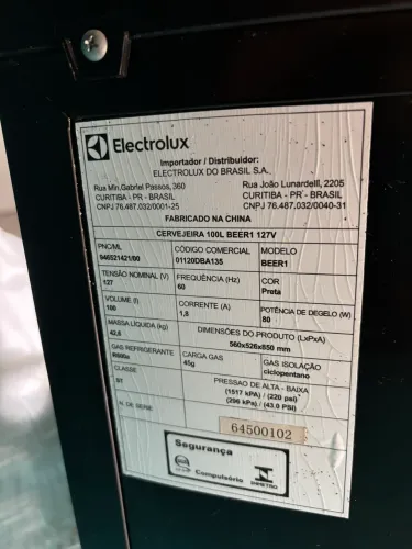 CERVEJEIRA ELETROLUX