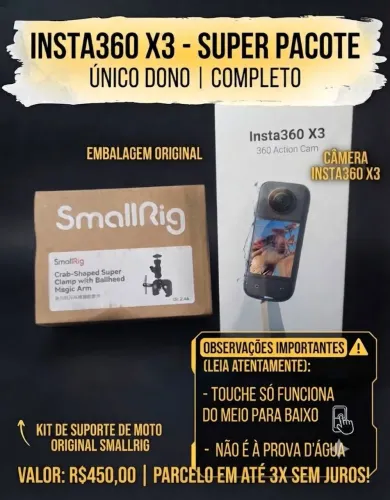 Insta 360 x3 único dono!