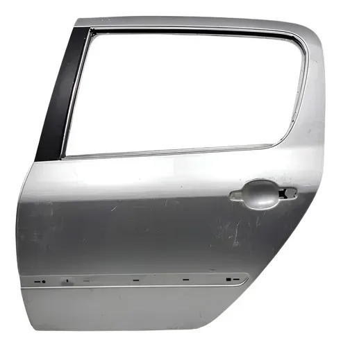 Porta Traseira Esquerda Peugeot 207 Prata 2001 A 2014 W461