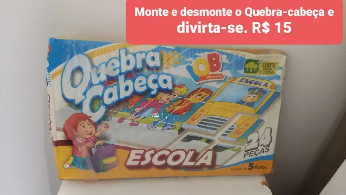 Quebra cabeça de tema escola