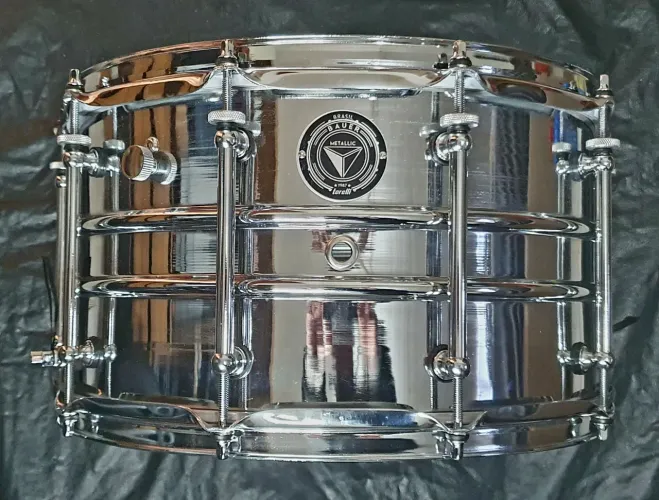 Caixa Bauer Steel 14x8 Aros Power Hoop Ttavas de Afinação Abafador Interno