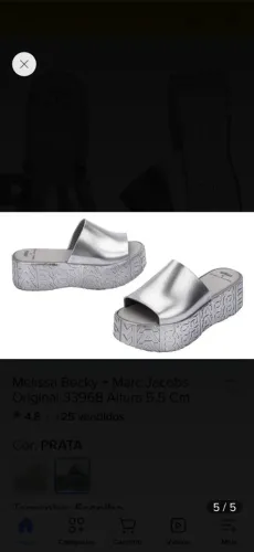 Melissa becky Marc Jacobs prata 