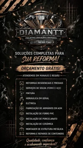 Serviços de solda, hidráulica, pintura, reforma, reparos, cerâmica, porcelanato