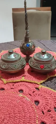 Lindo conjunto de corativo oriental/indiano Material metal peças únicas e sofisticados