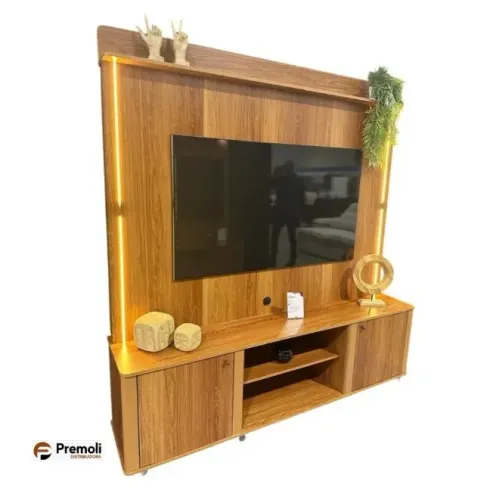 Home Florença Para Tv 75 183cm Cor Jequitiba Lukaliam