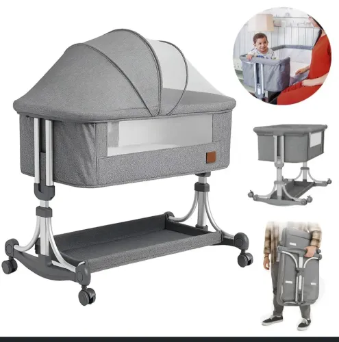 Berço Co-Sleeper Pipdip Cinza - Estado de Novo