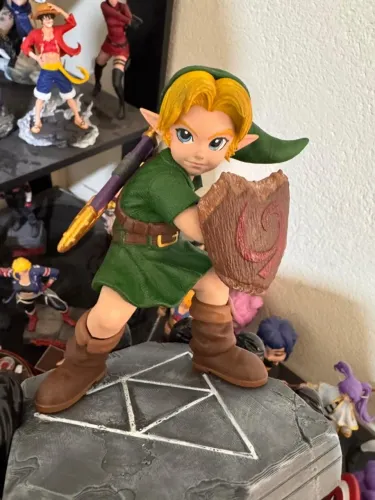Boneco Action figure link zelda ocarina of time nintendo 64 A pronta Entrega