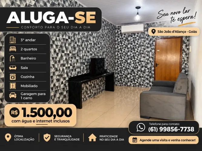 Aluga-se Apartamento em São João d Alianca - GO