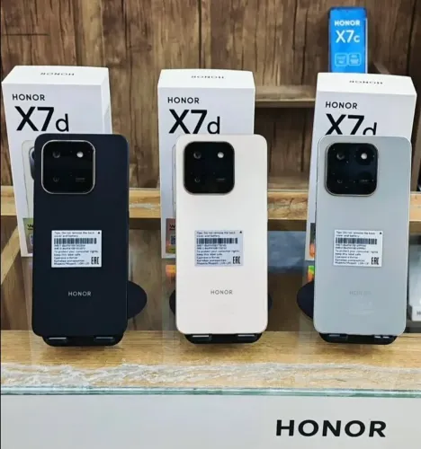 Honor X7D, 256/8GB, cores: preto, prata e dourado, bateria de 6.500 mAh, IP65, LACRADO.