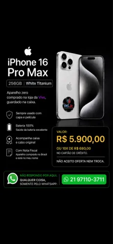 IPHONE PRO MAX 256gb WITE TITANIUM