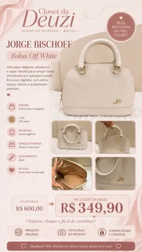 Bolsa Jorge Bischoff Offwhite