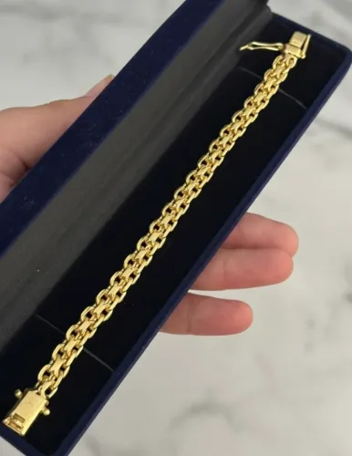 Pulseira Masculina Banhada a ouro