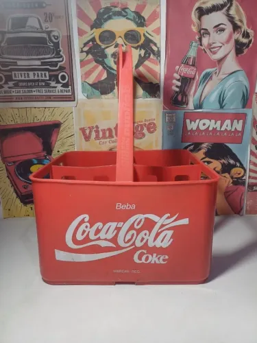 antigo engradado vintage da Coca-Cola. 