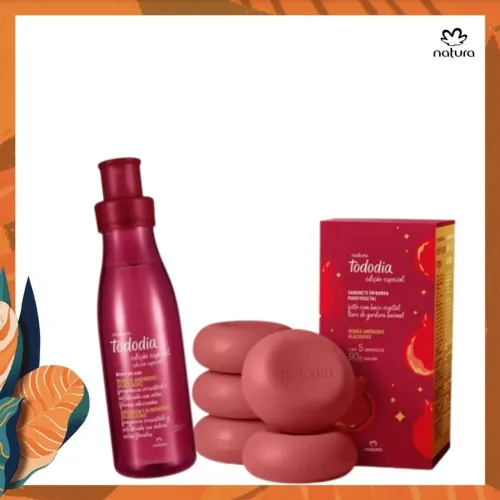 Romã e Amêndoas Glaceadas Natura Tododia Kit Presente