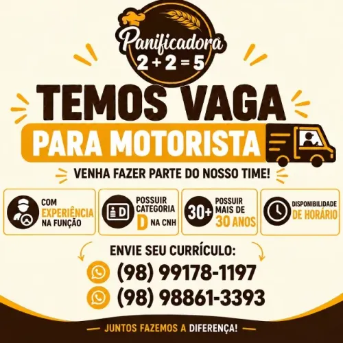 Vaga para MOTORISTA
