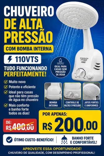 Chuveiro alta pressão 