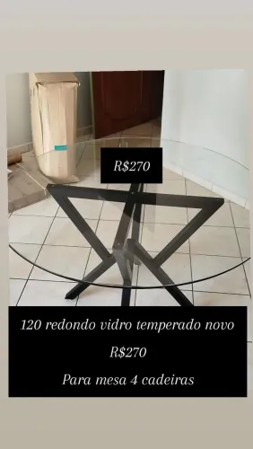 VIDRO TEMPERADO 6MM PARA MESA