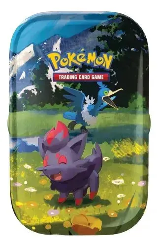 Kit de cartas pokemon + lata temática 