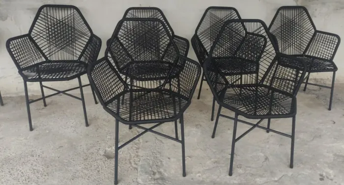 CADEIRAS TROPICALIAS FEITAS EM CORDA NÁUTICA 
