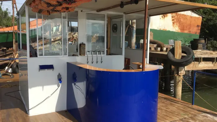 Barco catamarã alumínio novo artesanal