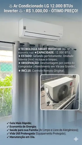 ?DESAPEGO: Ar Condicionado LG 12.000 BTUs Inverter 