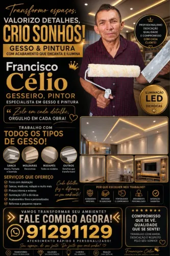 Gesso, pintura e reformas em geral