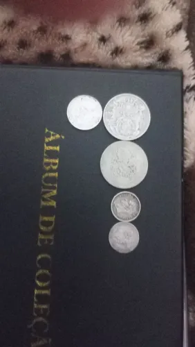 5 moedas de prata 