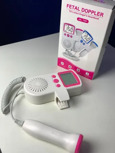 Doppler Fetal Portátil JSL-T501 com Tela LCD e Alto-falante - Batimentos do Bebê em Casa