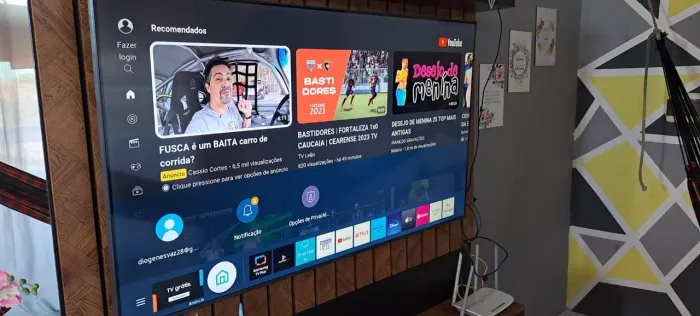 Smart tv Samsung 50 4k telão cristal 