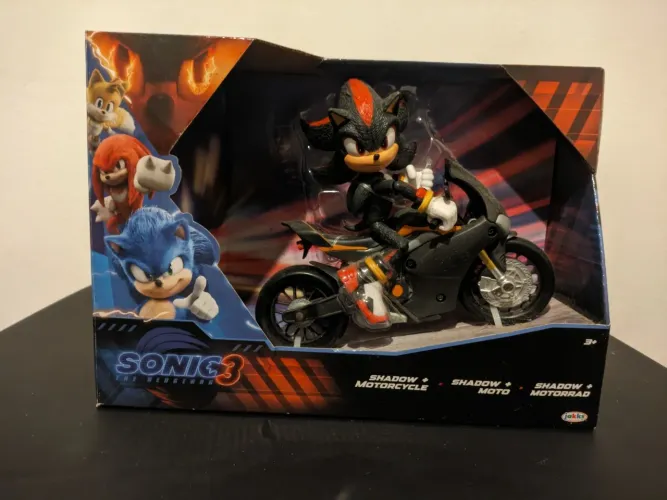 Boneco Shadow com Moto Filme Sonic 3