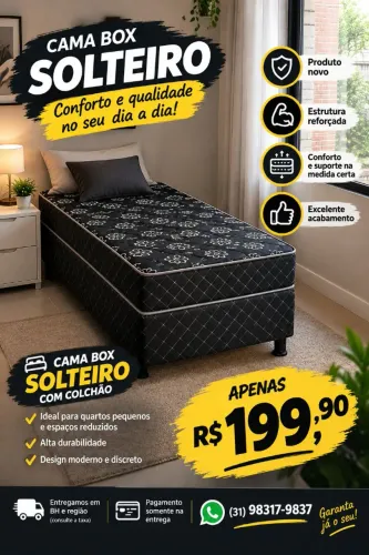 CAMA BOX SOLTEIRO PROMOÇÃO IMPERDÍVEL ?