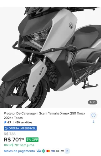 Proteção de carenagem XMAX 2024/2025