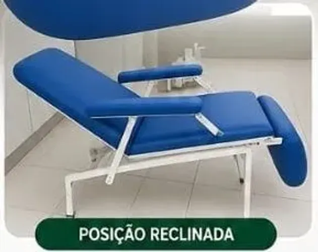 Poltrona Reclinável com Opção de Apoio para Coleta de Sangue