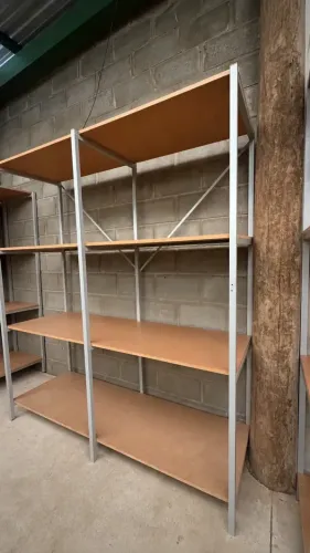 Prateleira De Armazenamento Industrial Em Aço E Mdf 18 Mm (Usado)