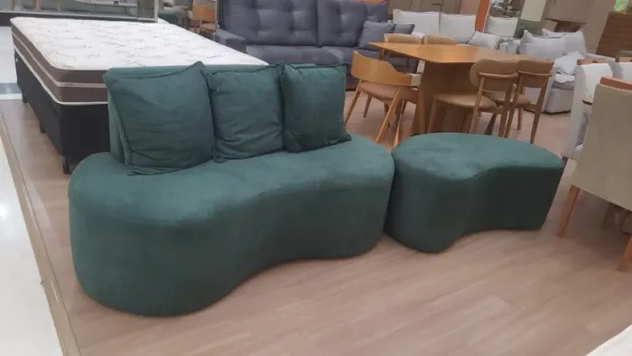 SOFÁ ORGÂNICO BOUCLE VERDE (MOSTRUÁRIO, PREÇO DO SOFÁ)