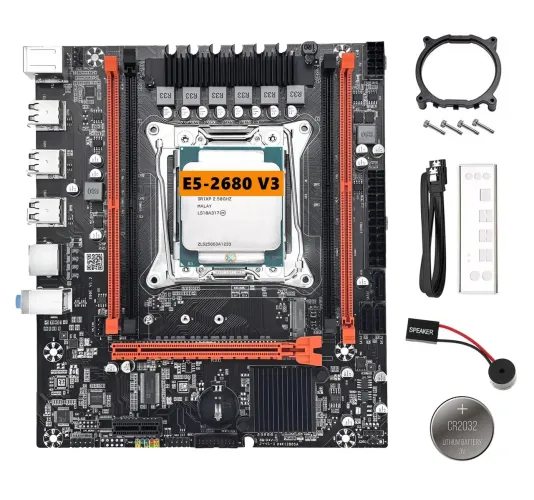 Kit Xeon E5 2680 V3 + Placa-mãe Mougol X99 D4 Ddr4 + Bateria