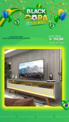 RACK 100% MDF COM LED.