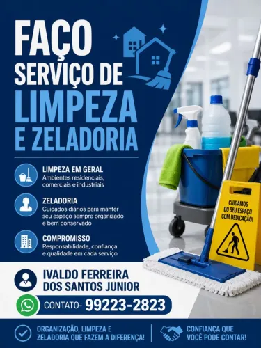 Faço serviços de limpeza
