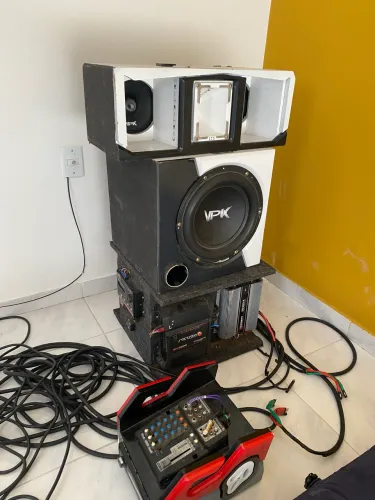 SOM AUTOMOTIVO MODINHA COMPLETO KIT VPK COM MESA DE SOM!