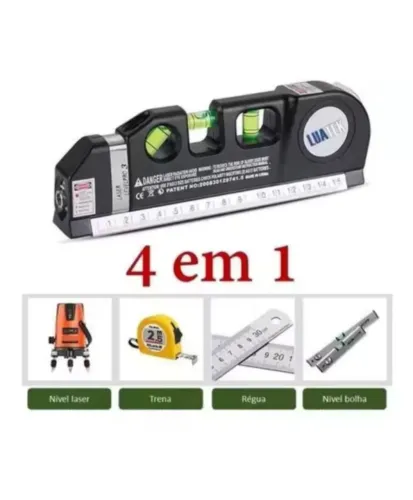 TRENA COM NÍVEL LASER 4X1