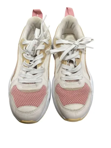 Tênis Puma Smash v2 Buck Original Rosa/Creme/Branco - Tam. 37