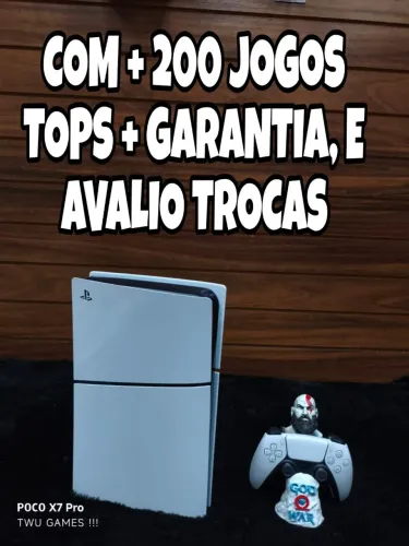PS5 slim + 200 JOGOS TOPS