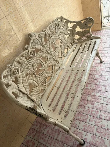 Jogo de mesa samambaia em ferro fundido 